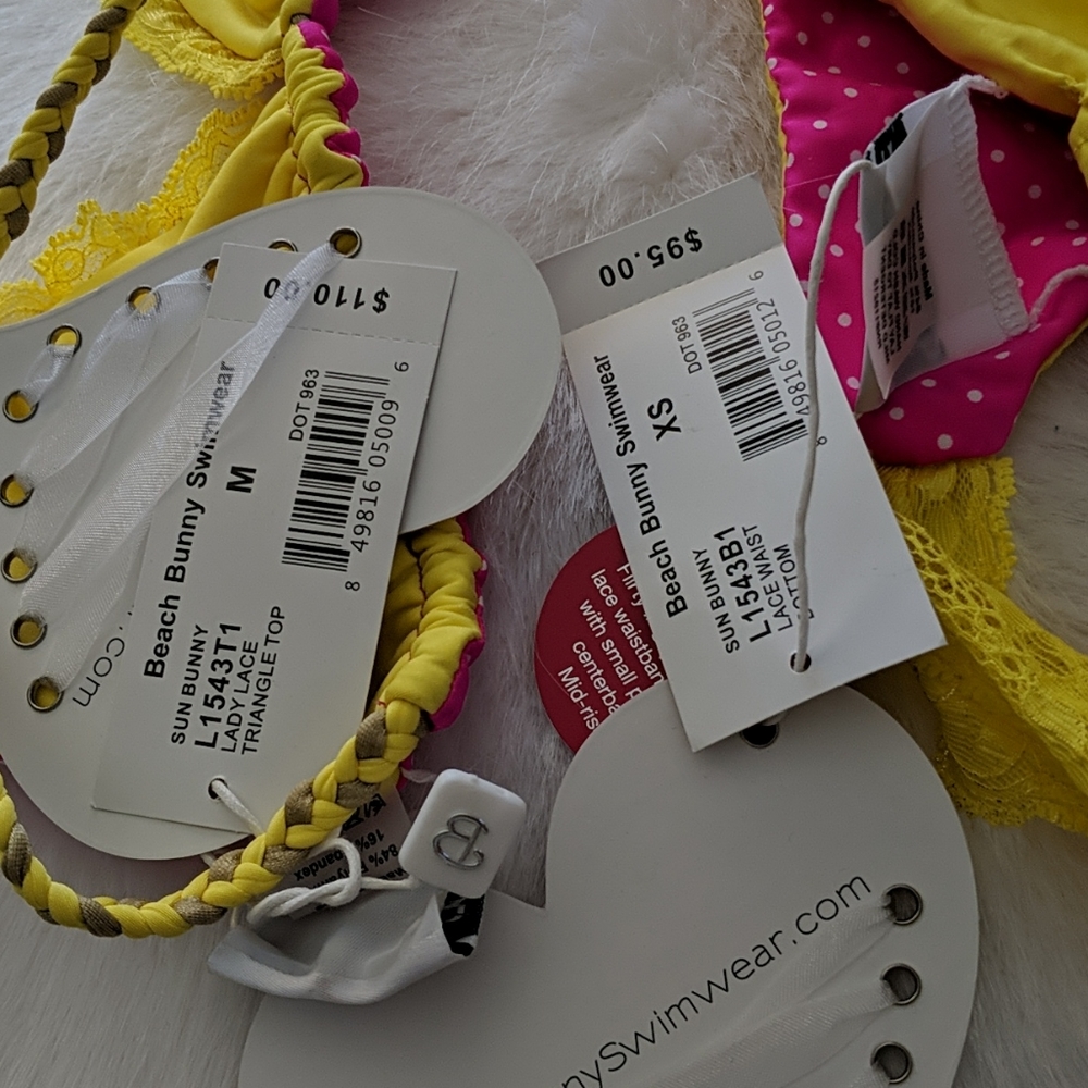 Brand New Beach Bunny Braided Reversible Set 2 Pcs - Picture 9 of 11